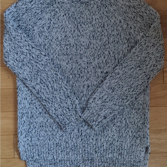 Theory Knit Tweed Black and White Sweater - Picture 1 of 4